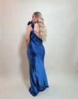 VESTIDO SATÉN BLUE BLOOM