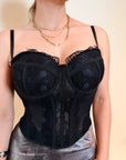 CORSET DE ENCAJE CON TRANSPARENCIA