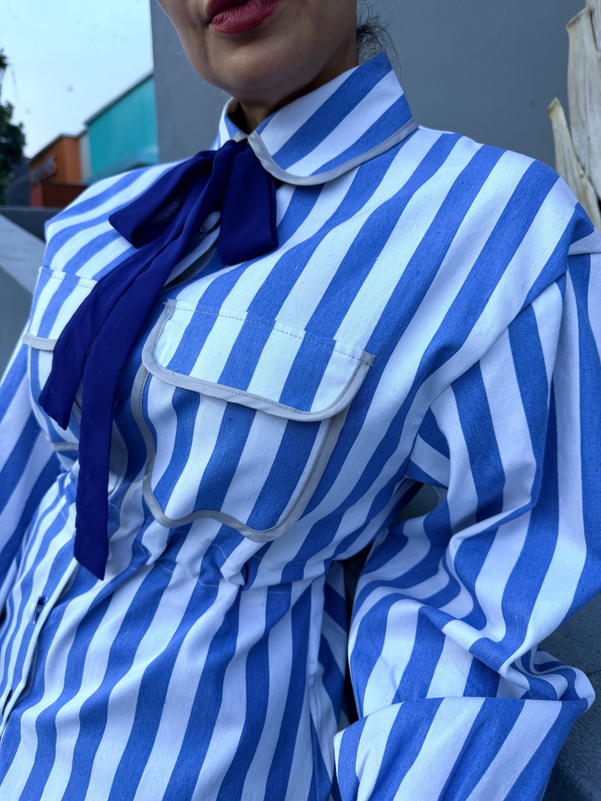 SET CAMISERO DE RAYAS AZULES