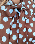 BLUSA POLKA DOTS BROWN