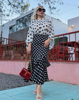 FALDA POLKA DOTS CON OLANES