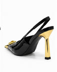 Zapatilla Slingback Punta Metálica