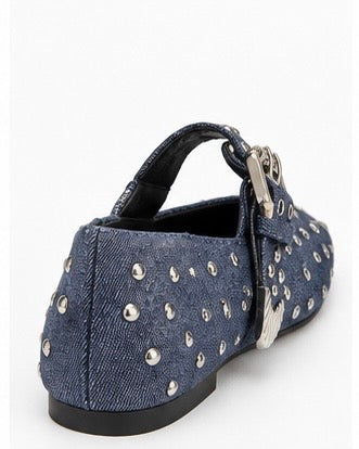 Zapatos Mary Jane Denim Studs