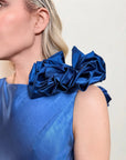 VESTIDO SATÉN BLUE BLOOM