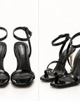 Sandalias de tacón alto — Negro