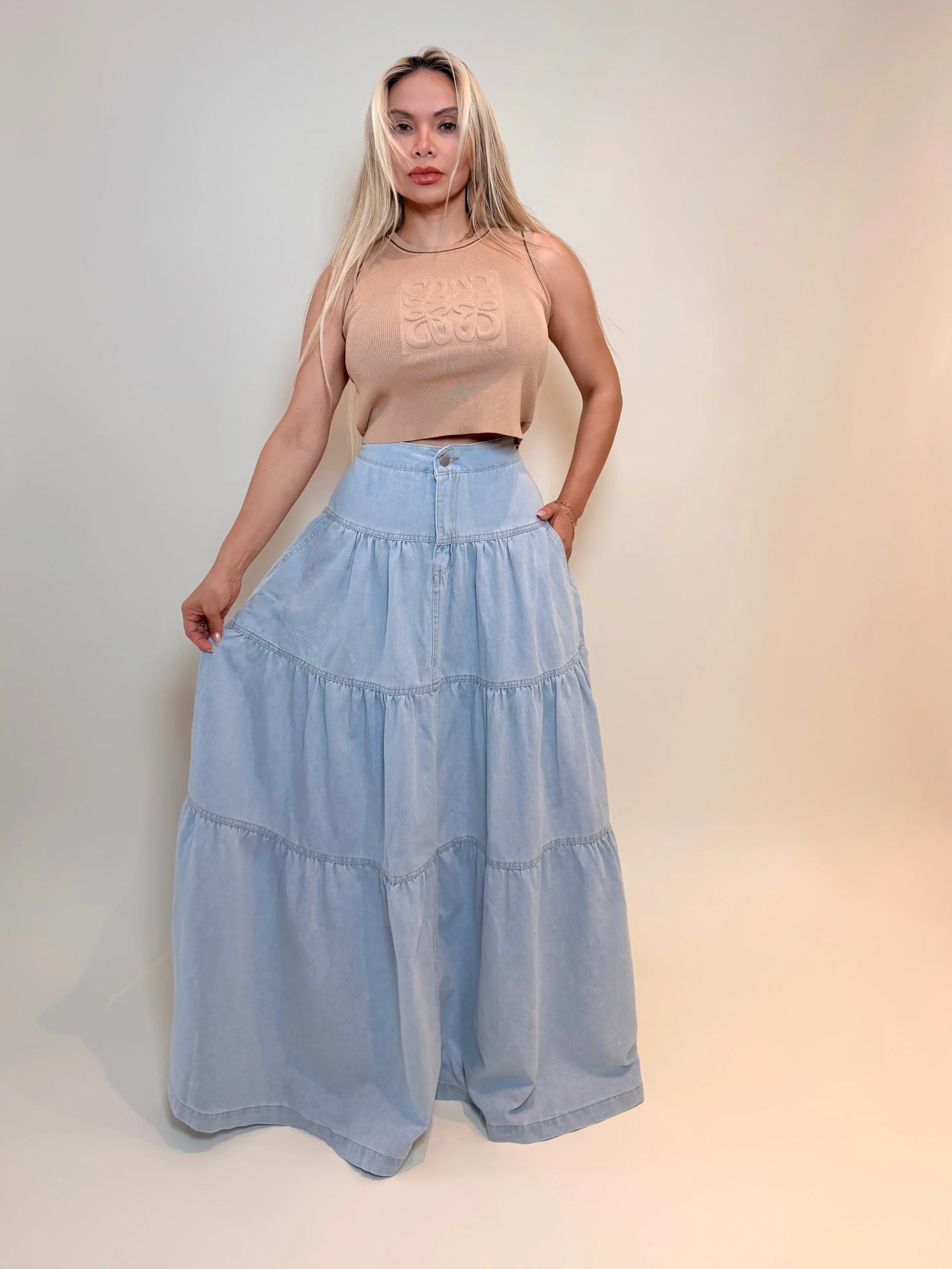 FALDA DENIM BÁSICA