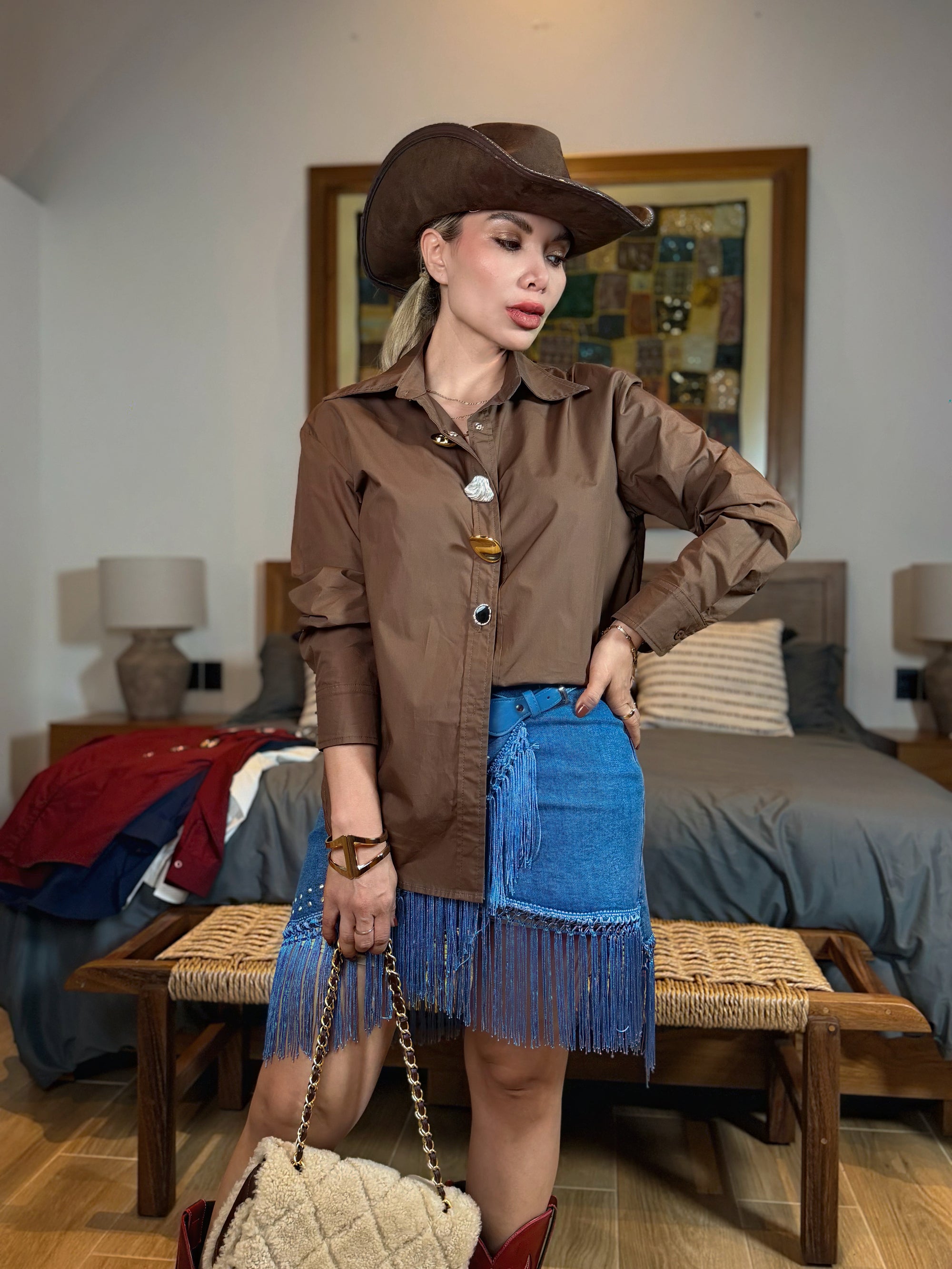 CAMISERA CHOCOLATE ARES