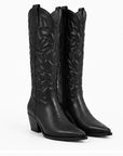 Bota Western Bordada — Café/Negra