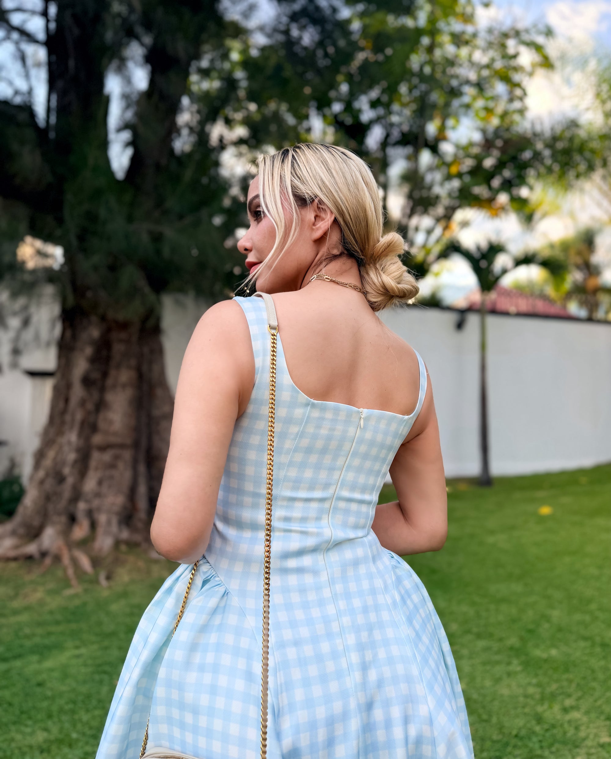MAXI VESTIDO CELESTE