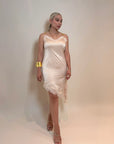 VESTIDO LENCERO CHAMPAGNE