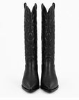 Bota Western Bordada — Café/Negra