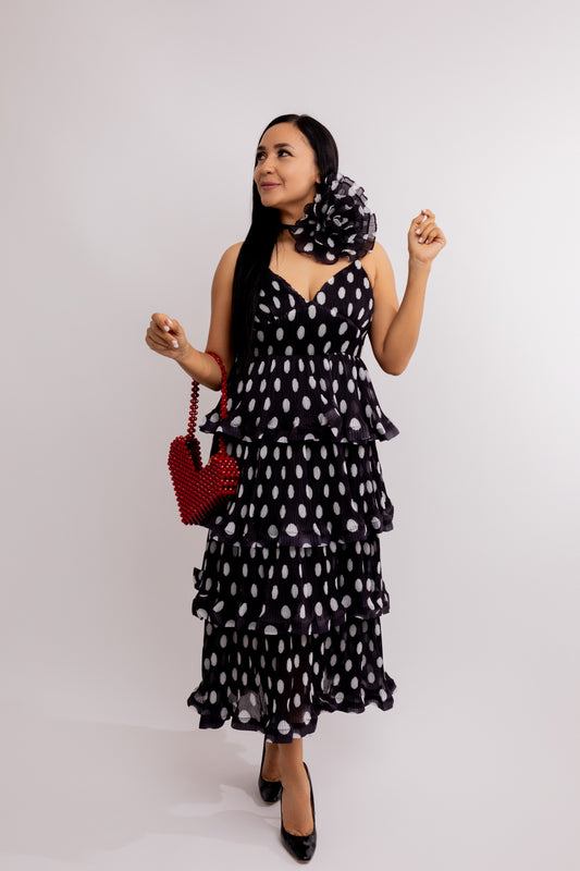 VESTIDO DE TOPOS